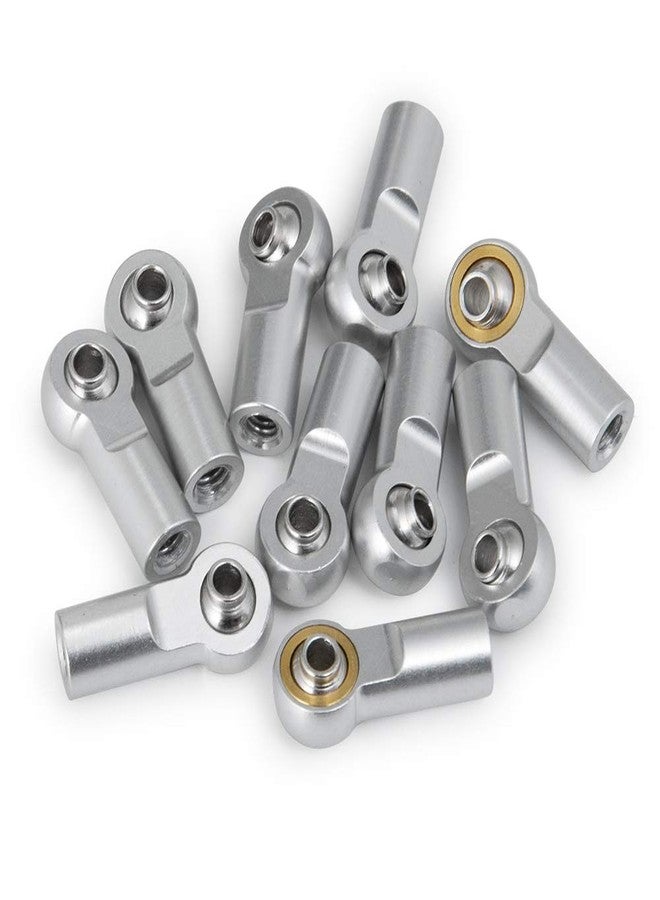 QUE-T 10pcs Metal Link Rod End M4 Ball Joint Head for RC Crawler Car (Silver) - Image 3